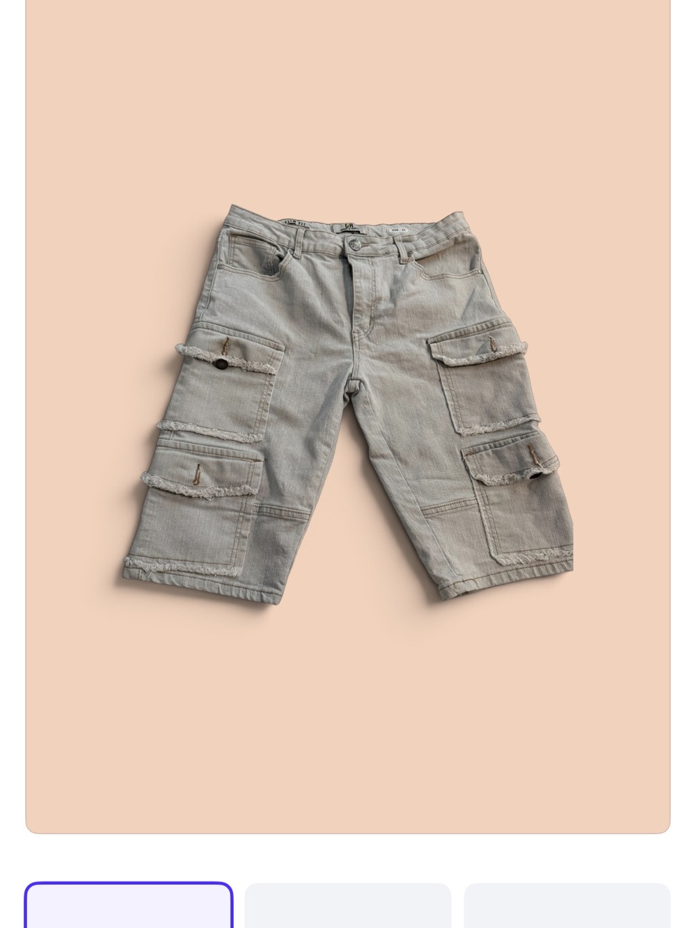 Kids Cargo Shorts in Light Beige - Comfortable Utility Style